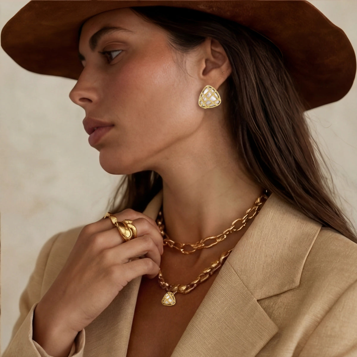 Twisted Lattice Studs | L'atelier '92