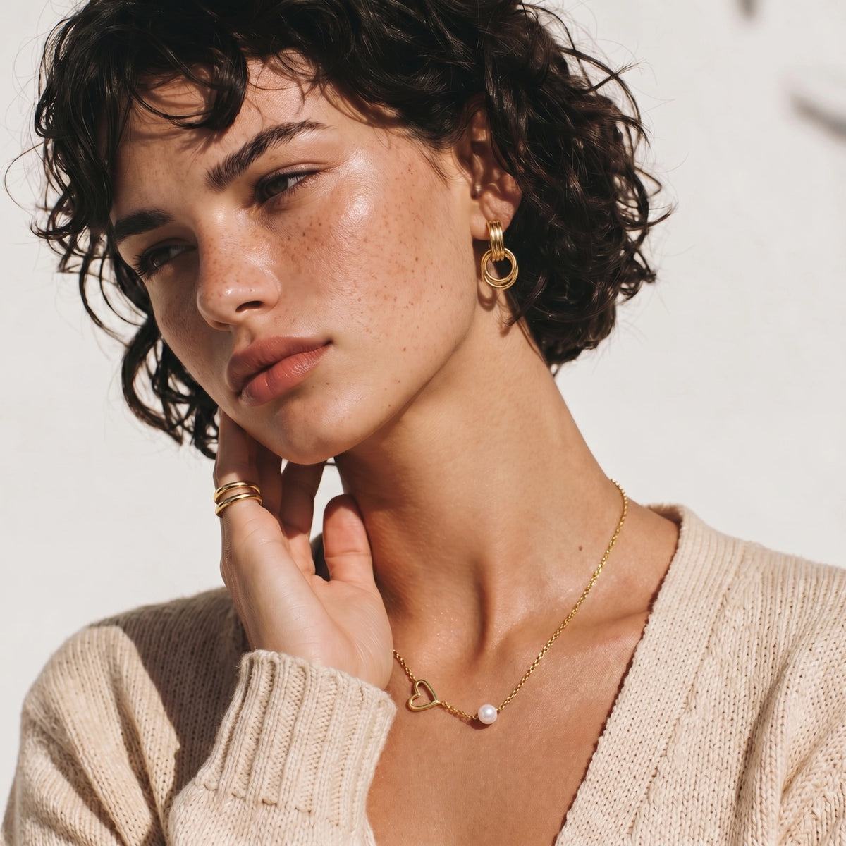 Pearl Heart Embrace Necklace | L'atelier '92
