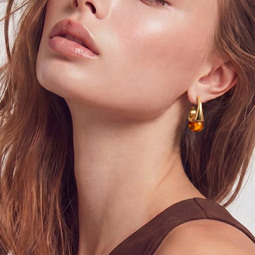 Amber Flow Drop Earrings | L'atelier '92