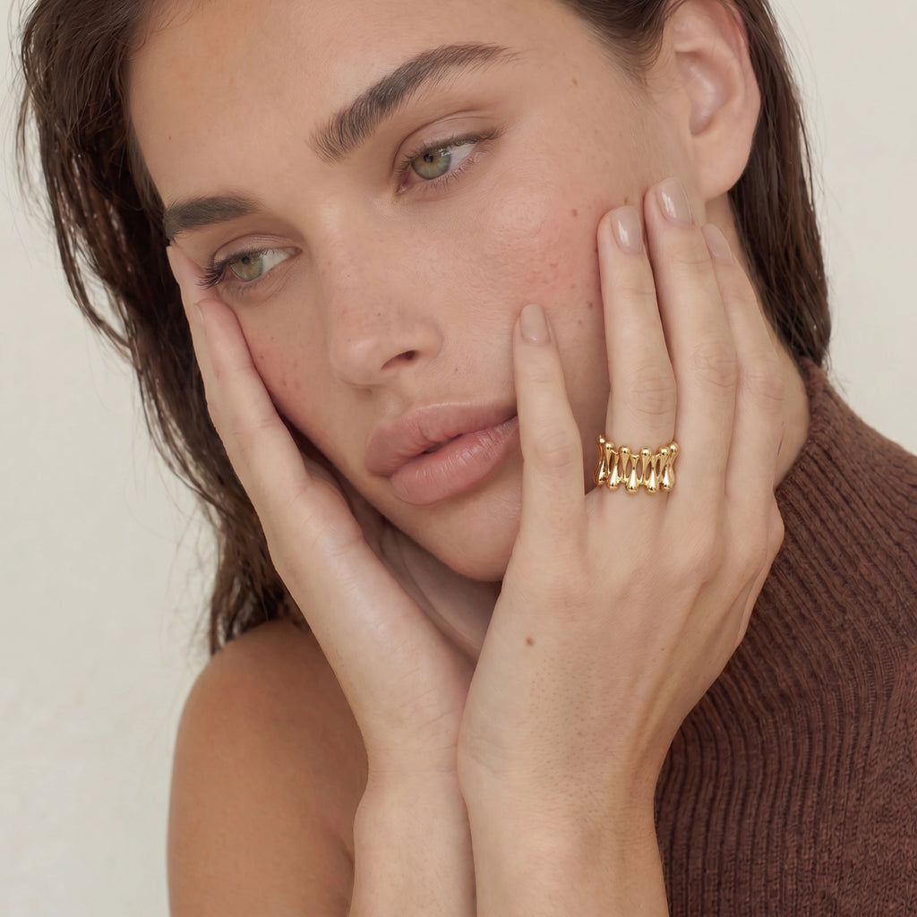 Golden Rope Sculpture Ring | L'atelier '92