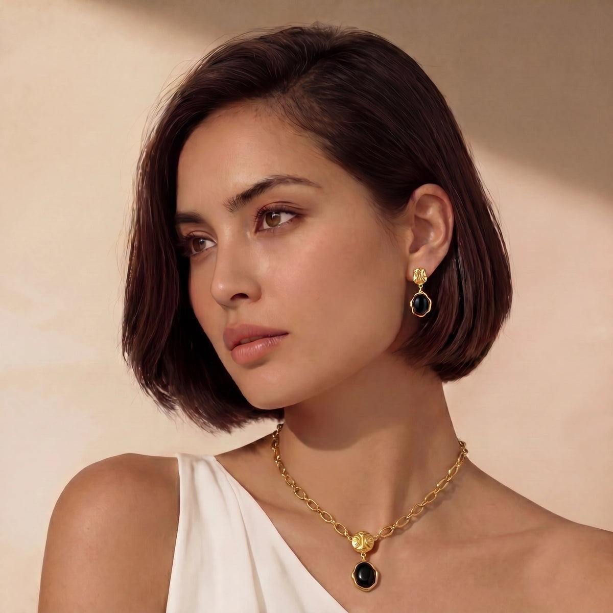 Ripple Drop Agate Earrings | L'atelier '92