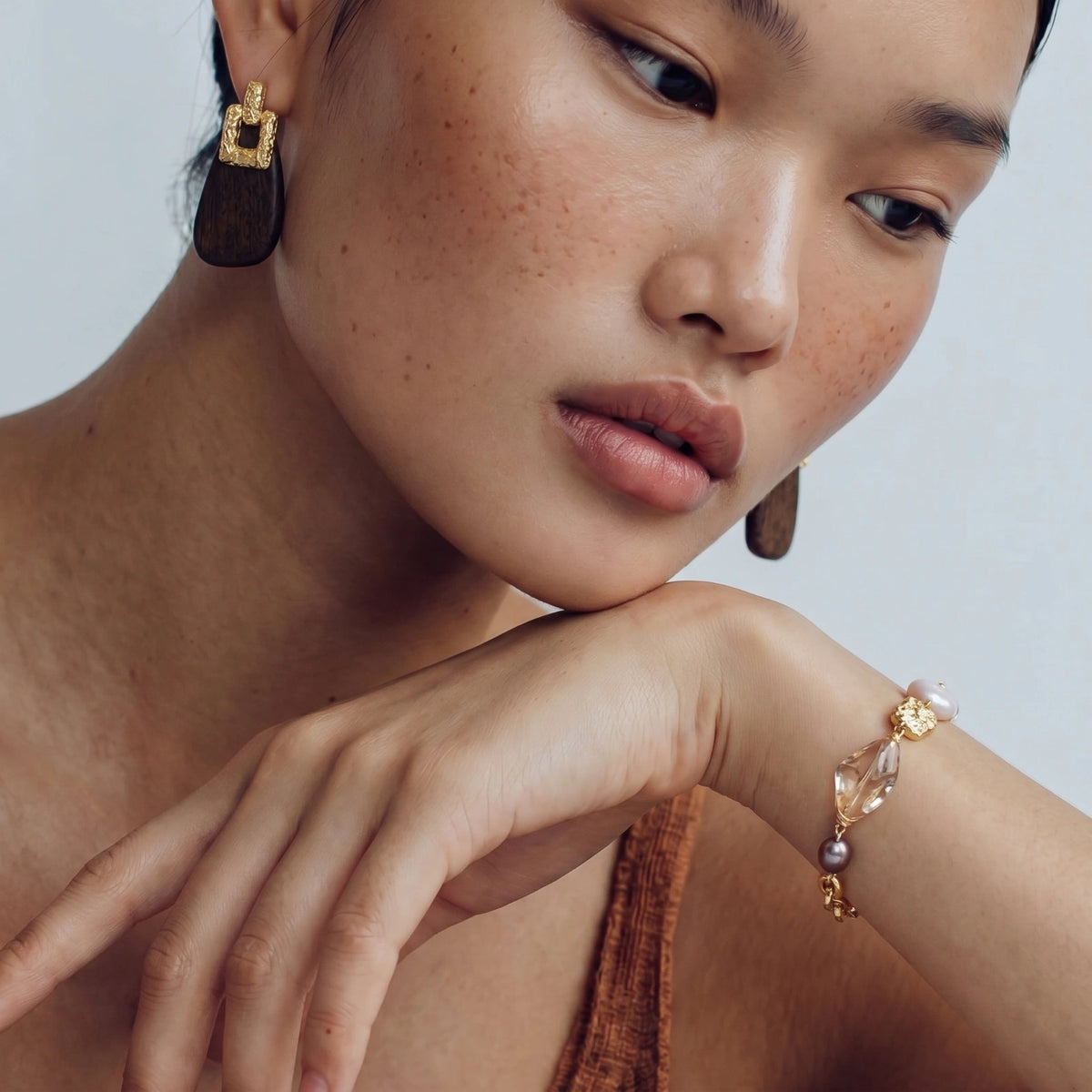 Ornate Wood Drop Earrings | L'atelier '92
