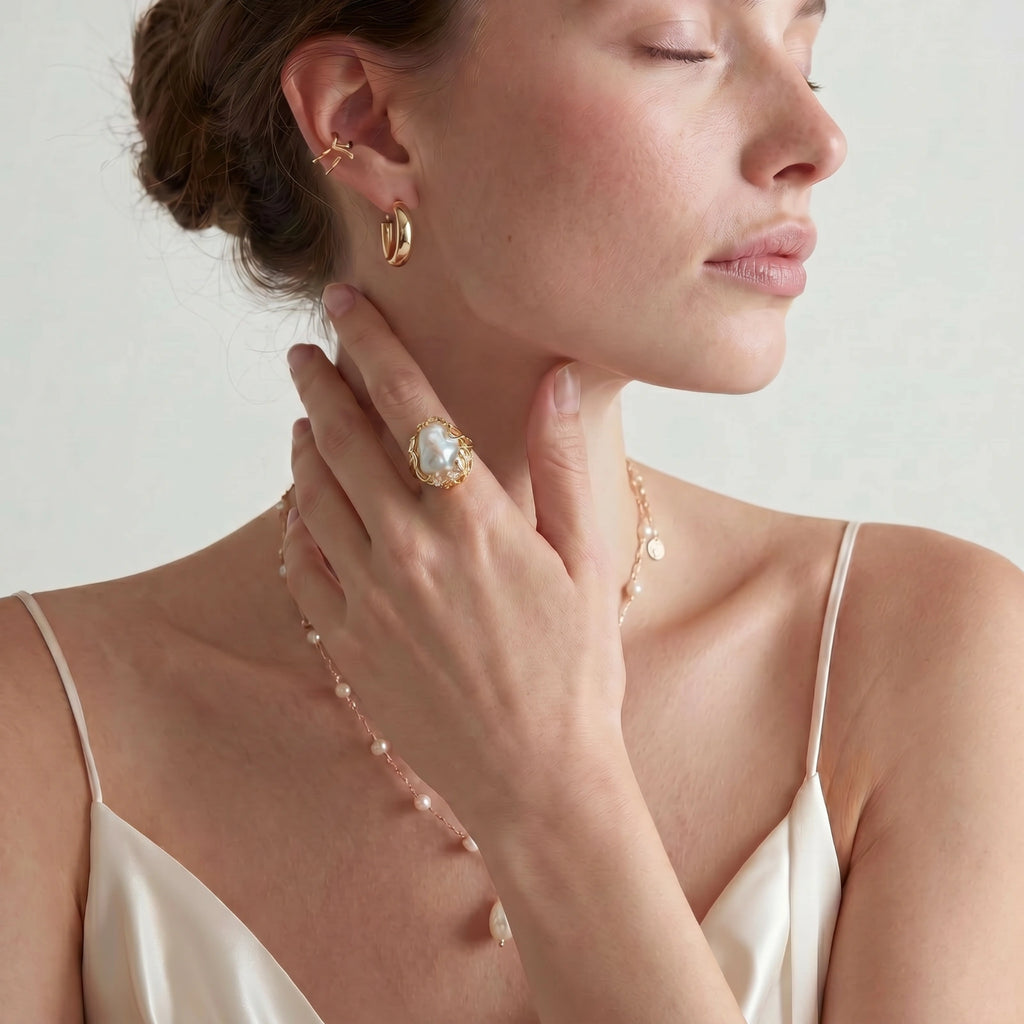 Baroque Pearl Crown Ring | L'atelier '92