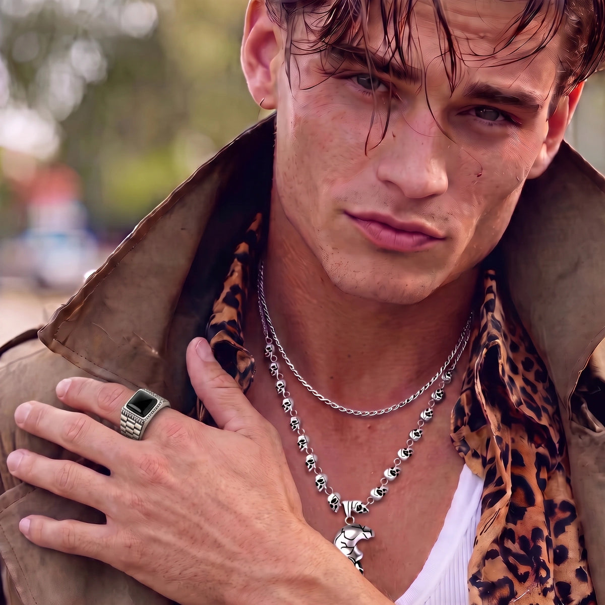 Checkered Onyx Signet Ring | L'atelier '92